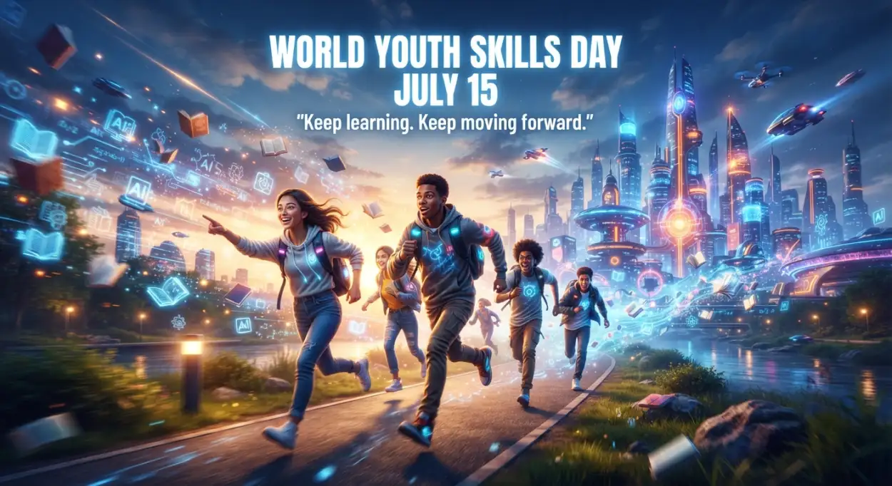 Free Download World Youth Skills Day 2026 Campaign Poster - High Quality World Youth Skills Day 2026 Poster Image