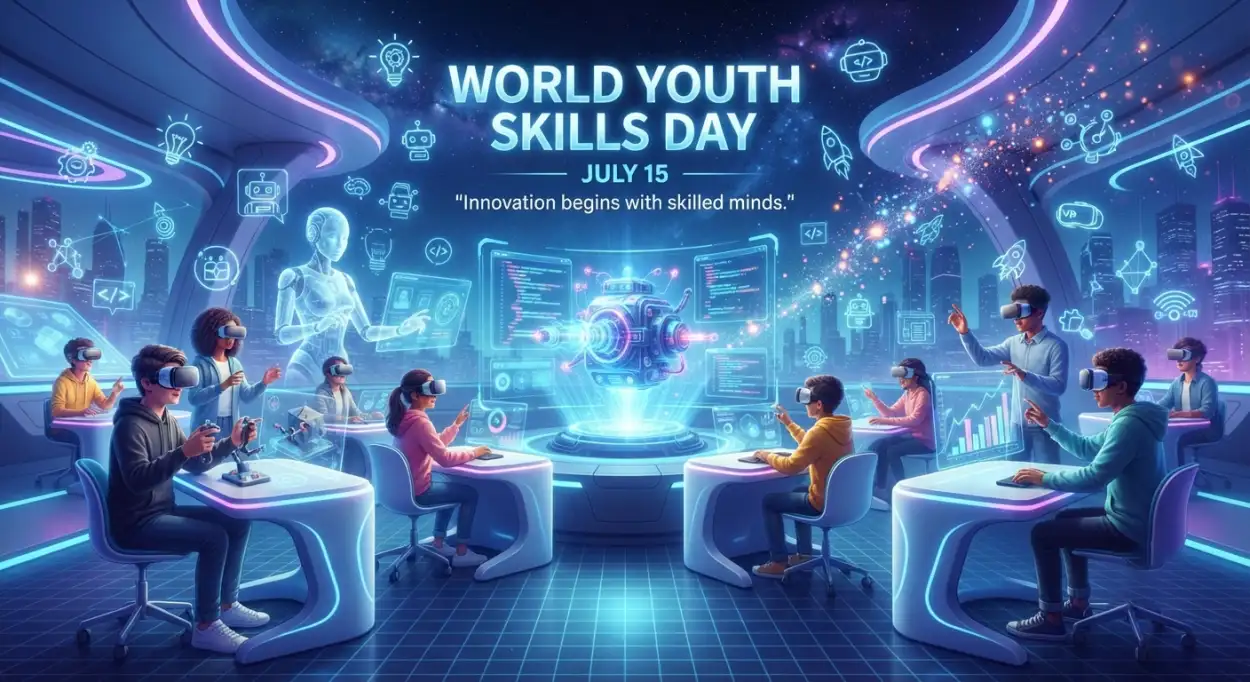 Free Download World Youth Skills Day 2026 Celebration Poster - High Quality World Youth Skills Day 2026 Poster Image