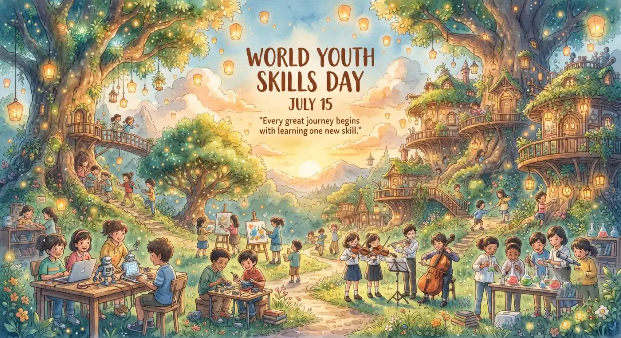 Free Download World Youth Skills Day 2026 Conference Poster - High Quality World Youth Skills Day 2026 Poster Image