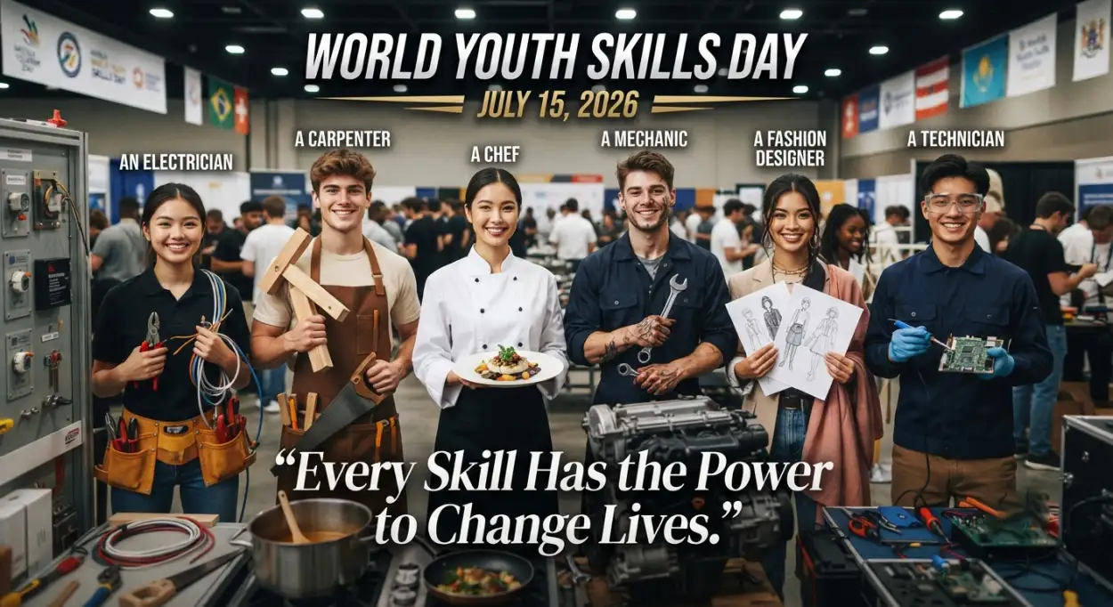 Free Download World Youth Skills Day 2026 Employment Banner - High Quality World Youth Skills Day 2026 Banner Image