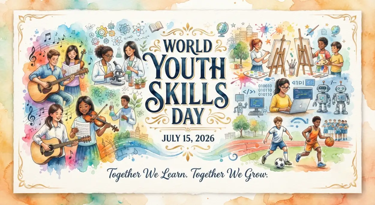 Free Download World Youth Skills Day 2026 Event Banner - High Quality World Youth Skills Day 2026 Banner Image