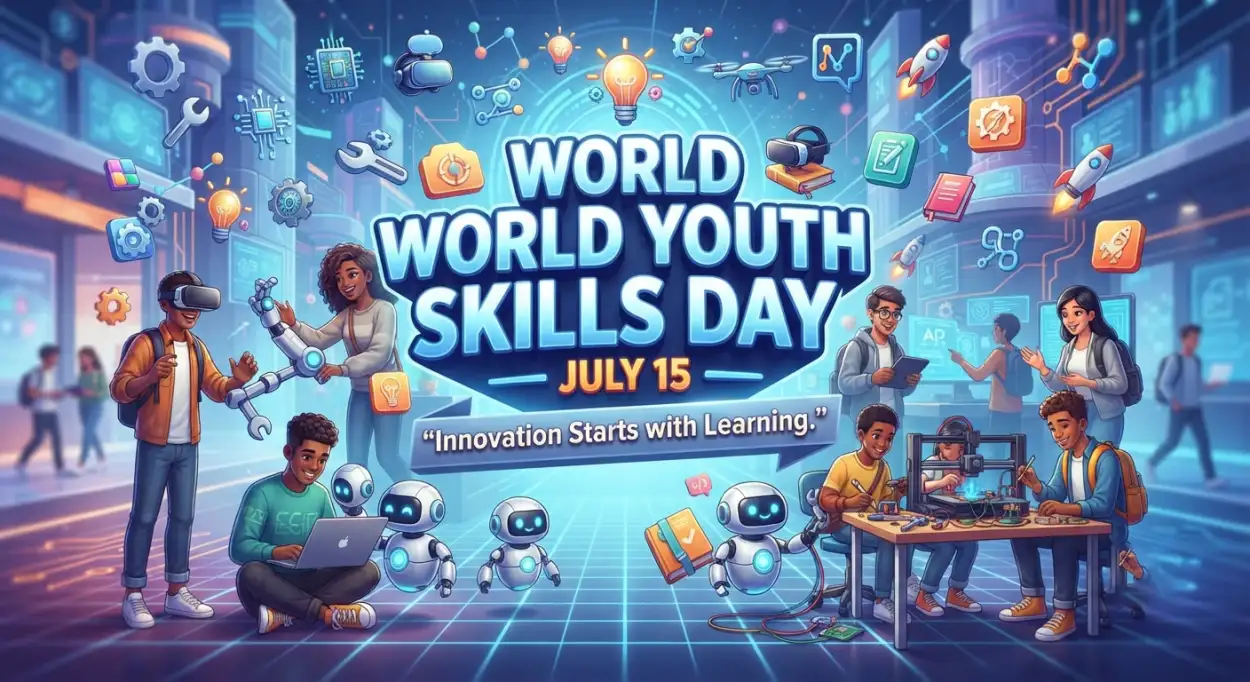 Free Download World Youth Skills Day 2026 Innovation Banner - High Quality World Youth Skills Day 2026 Banner Image