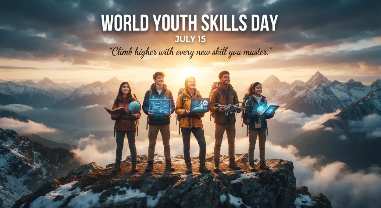 Free Download World Youth Skills Day 2026 Printable Poster - High Quality World Youth Skills Day 2026 Poster Image