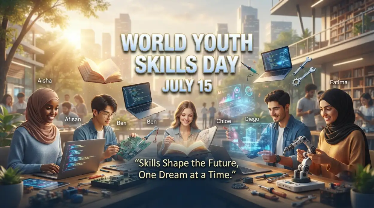 Free Download World Youth Skills Day 2026 Promotional Cover Banner - High Quality World Youth Skills Day 2026 Banner Image