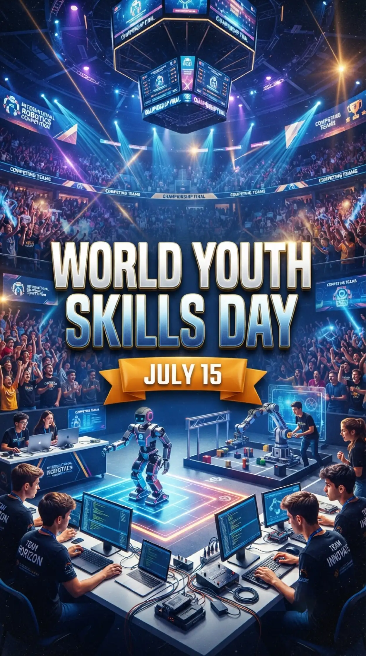 Free Download World Youth Skills Day 2026 Roll Up Banner - High Quality World Youth Skills Day 2026 Image
