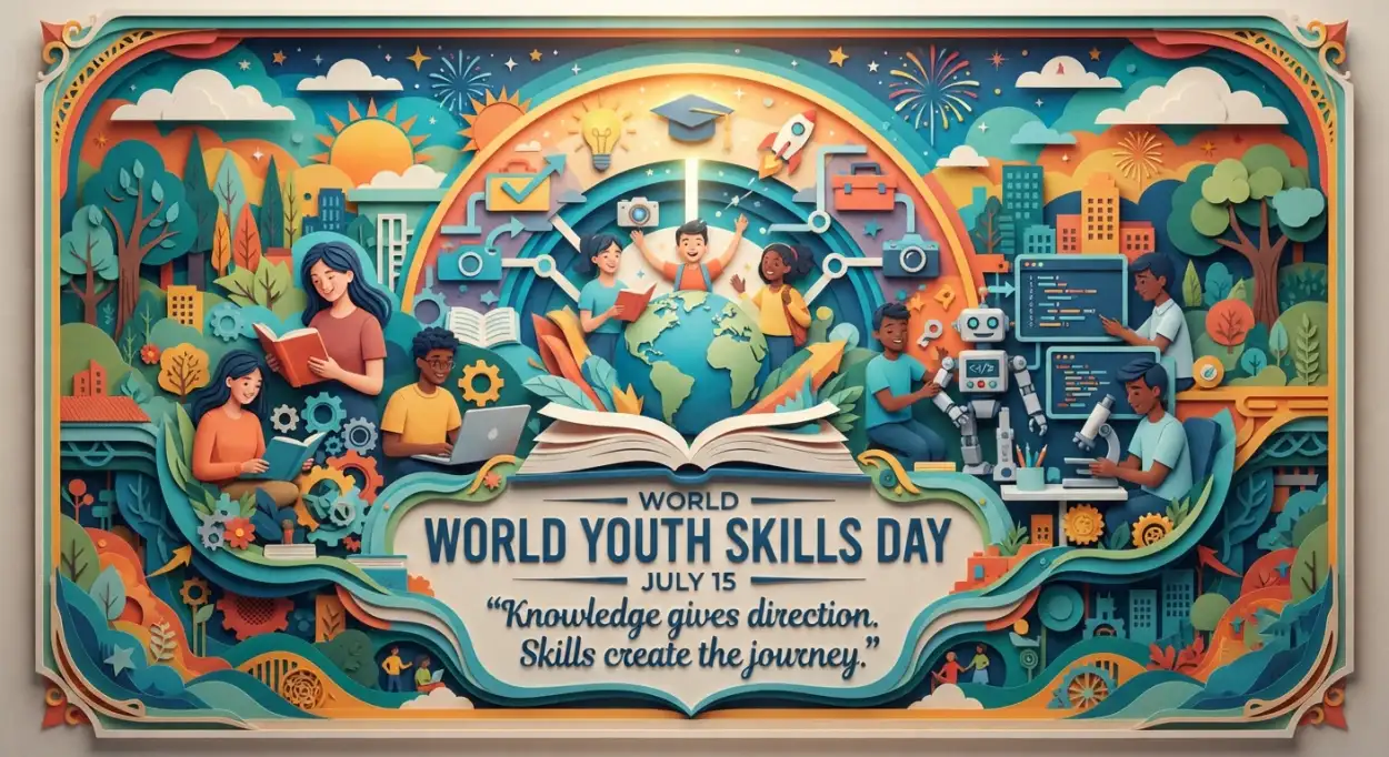 Free Download World Youth Skills Day 2026 Skills Development Poster - High Quality World Youth Skills Day 2026 Poster Image