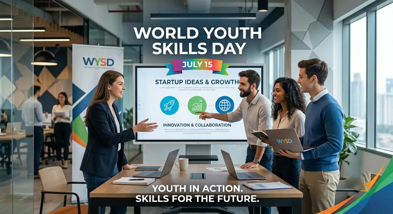 Free Download World Youth Skills Day 2026 Standee Design - High Quality World Youth Skills Day 2026 Image