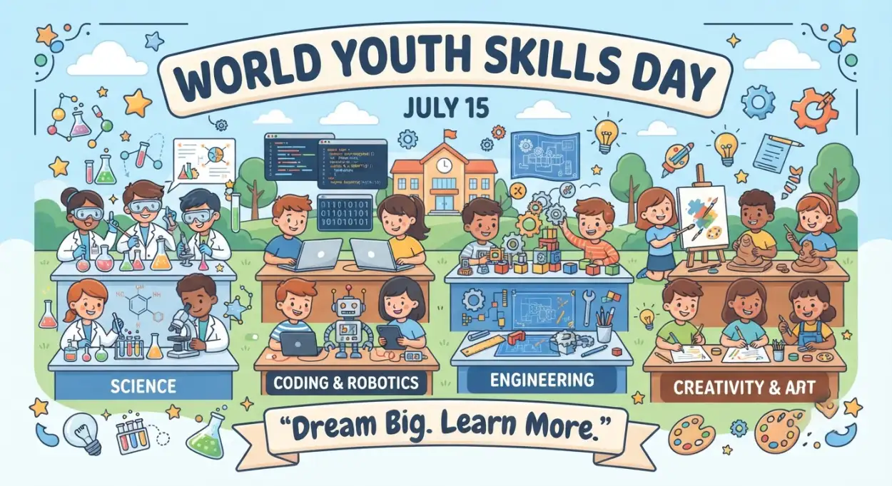 Free Download World Youth Skills Day 2026 Technology Banner - High Quality World Youth Skills Day 2026 Banner Image