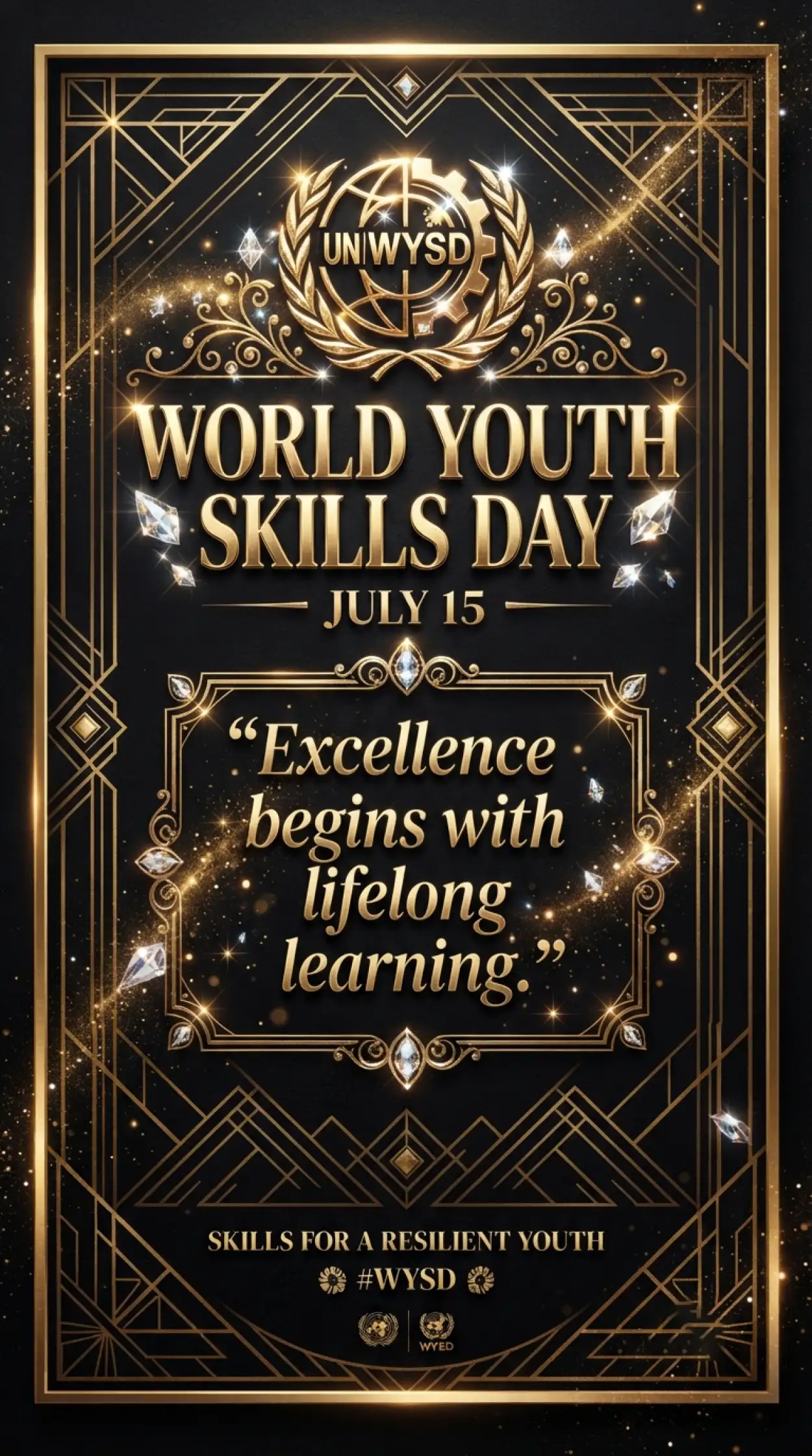 Free Download World Youth Skills Day 2026 Training Institute Poster - High Quality World Youth Skills Day 2026 Poster Image