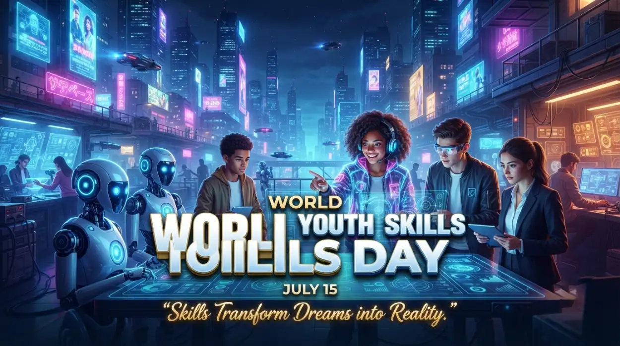 Free Download World Youth Skills Day 2026 Vector Banner - High Quality World Youth Skills Day 2026 Banner Image