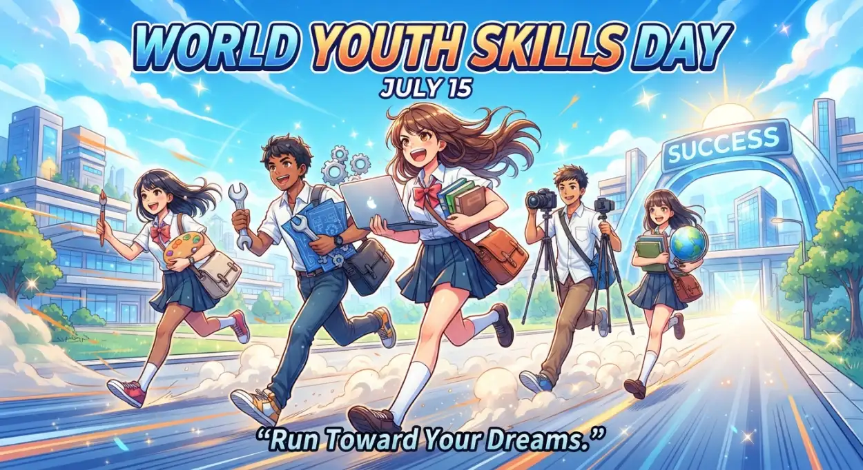 Free Download World Youth Skills Day 2026 Youth Development Banner - High Quality World Youth Skills Day 2026 Banner Image