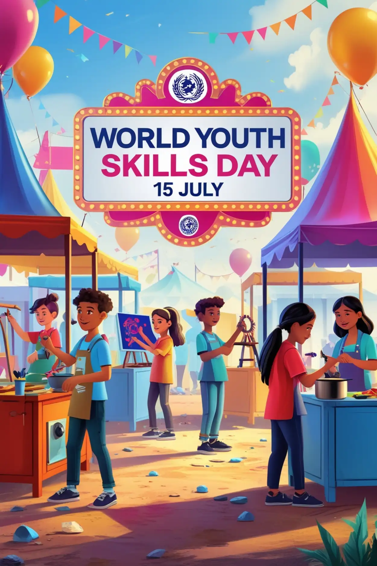 World Youth Skills Day Facebook Post Image - Royalty Free World Youth Skills Day Image | Pngmagic Free Download World Youth Skills Day Facebook Post Image - High Quality World Youth Skills Day Background