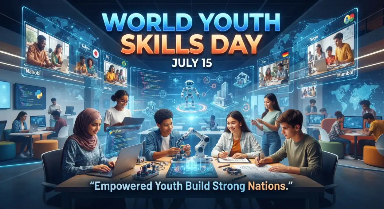 Free Download World Youth Skills Day July 15 2026 Banner - High Quality World Youth Skills Day 2026 Banner Image