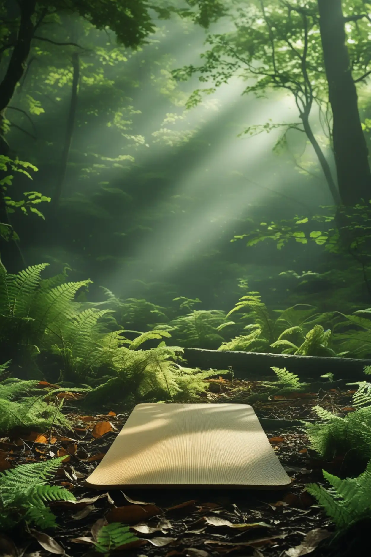 Yoga Background with Greenery and Nature Theme