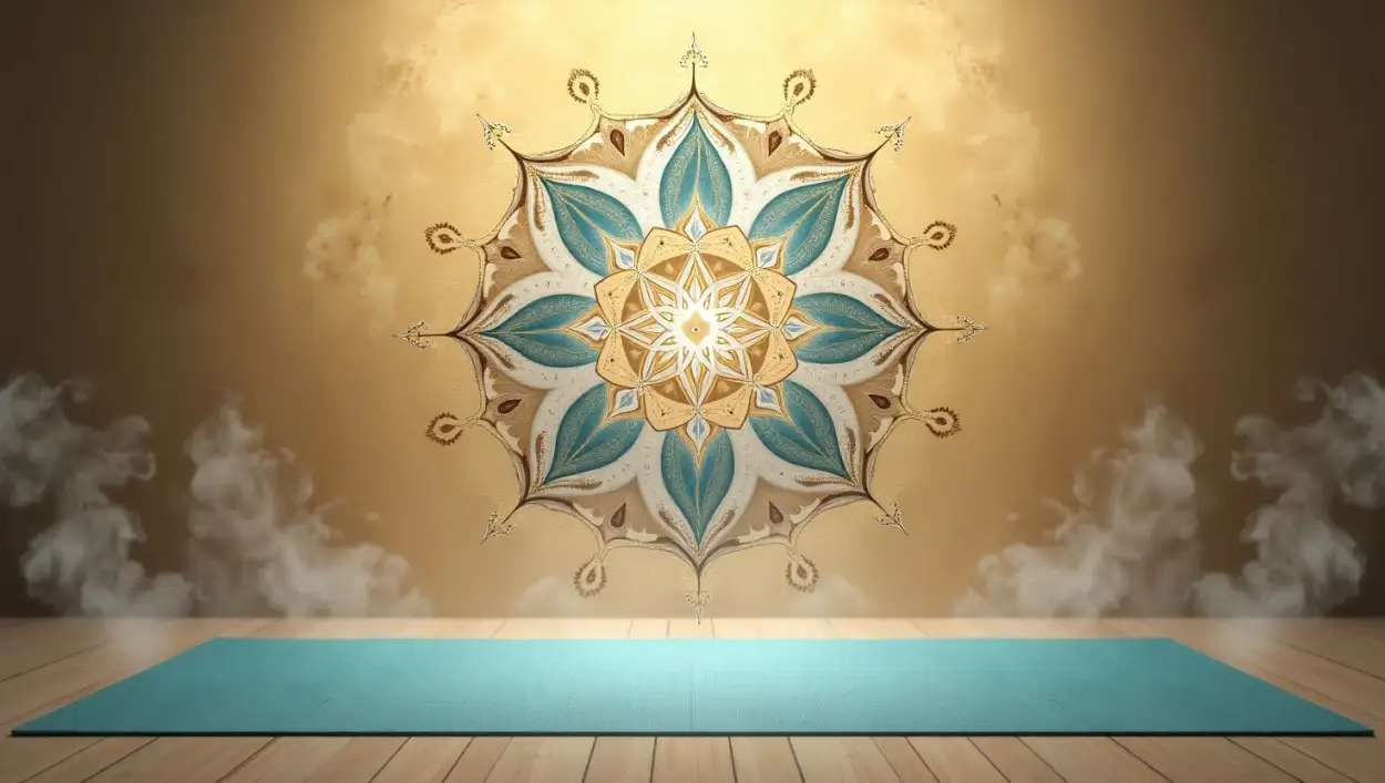 Yoga Background with Sacred Geometry Elements