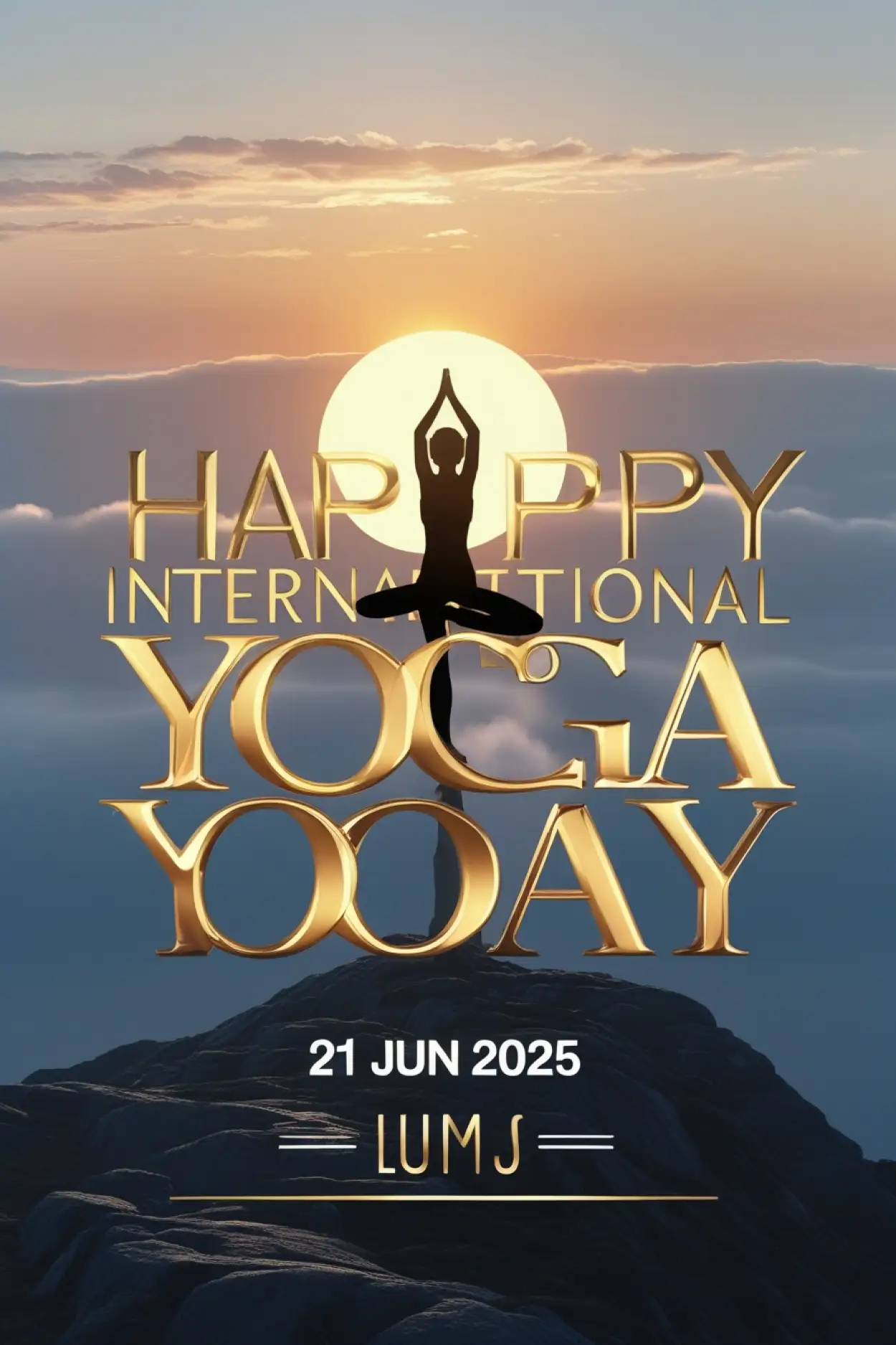 yoga day peaceful background image with wishes
