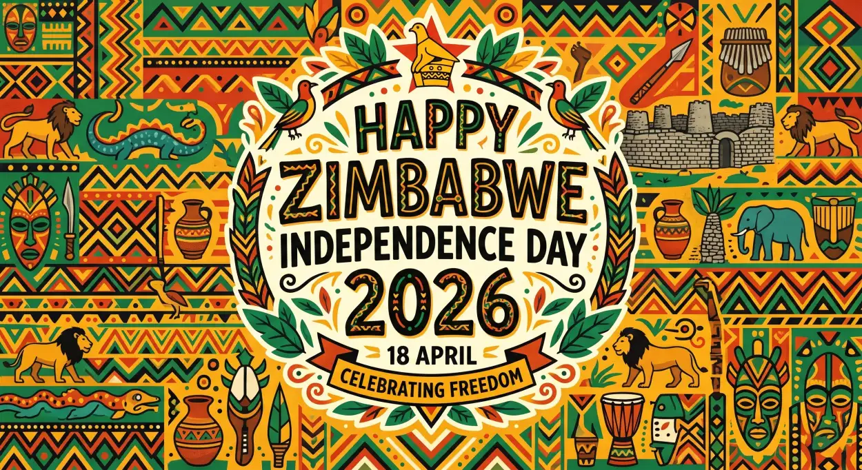 Free Download Zimbabwe Independence Day 2026 Festival Poster Text - High Quality Happy Zimbabwe Independence Day 2026 Image